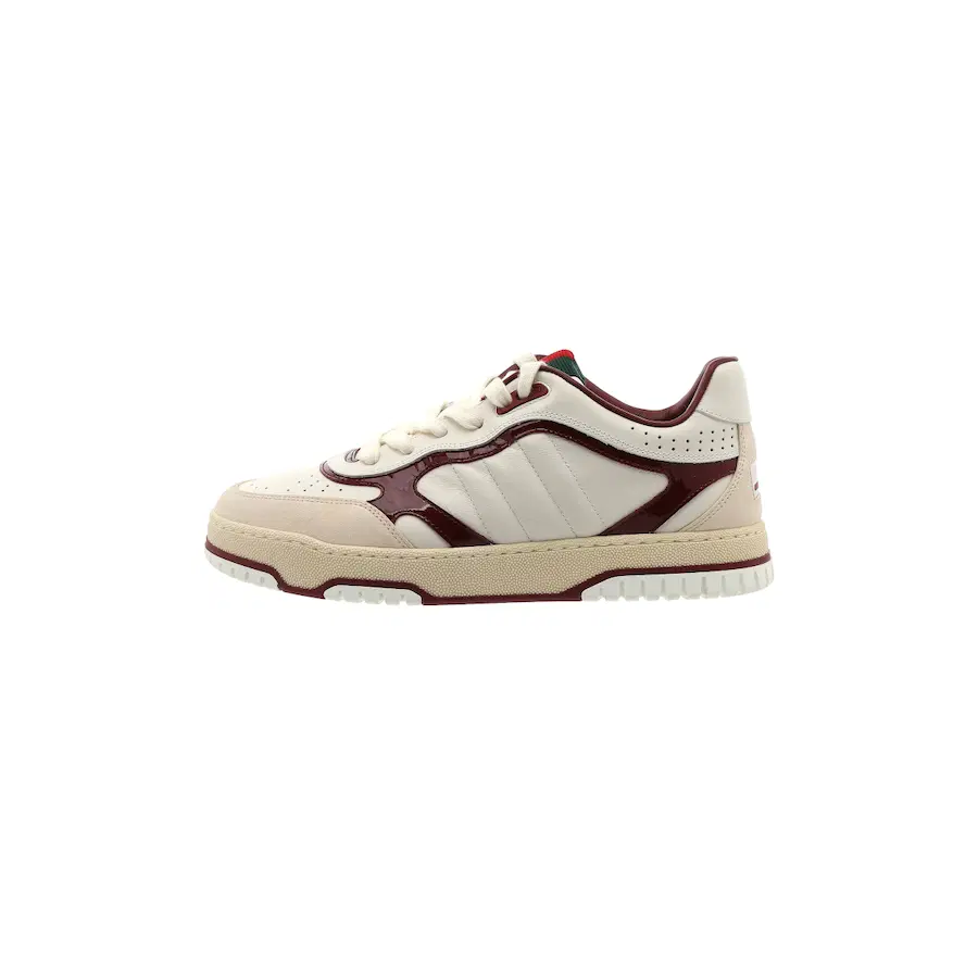 Gucci Rhyton 白色皮革运动鞋