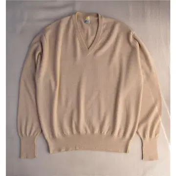 스코틀랜드제 캐시미어 100% V넥 니트 XL