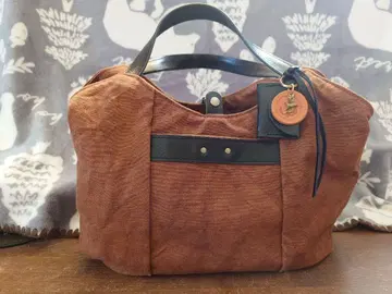 크루트 고베 감물 염색 캔버스 도치기 가죽 토트백 tanton mini