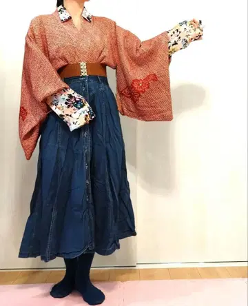 와양절충 코디 기모노 레트로 겉옷 4세트 즉시 구매 OK