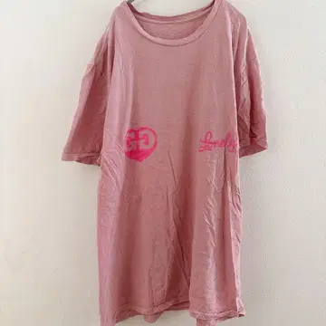 [ 레어 ] LONELY GHOST XXL 론리 고스트 티셔츠 핑크