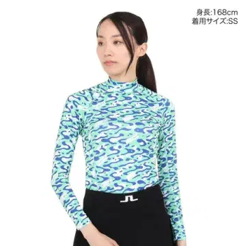 J.LINDEBERG 시즌 패턴 프린트 컴프레션 상의