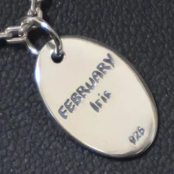 고급스러운 빛을 발하는 아이리스 꽃 모티브 실버 925 목걸이 참