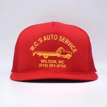 미사용 90s USA 기업 로고 메쉬 캡 로컬 오토 서비스