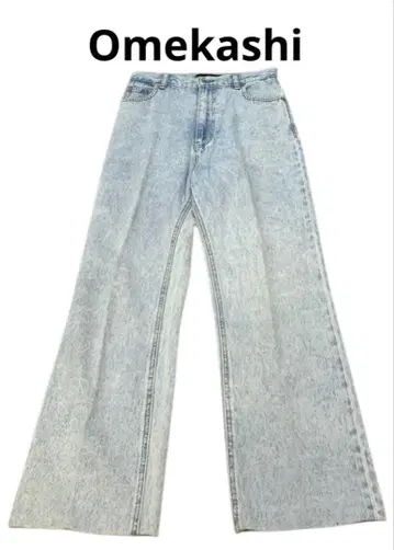 Omekashi 오메카시 워시 가공 센터 프레스 데님 38