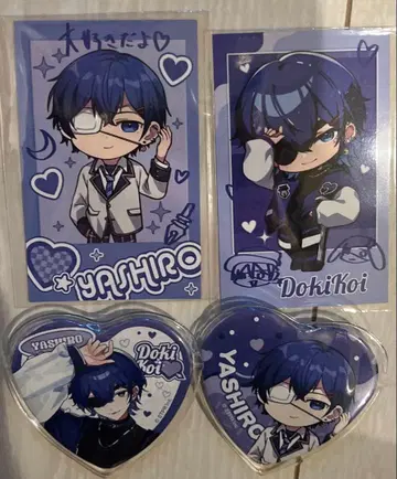 츠키시로야시로.도키코이 랜덤 캔뱃지 랜덤 트레이딩 카드 세트