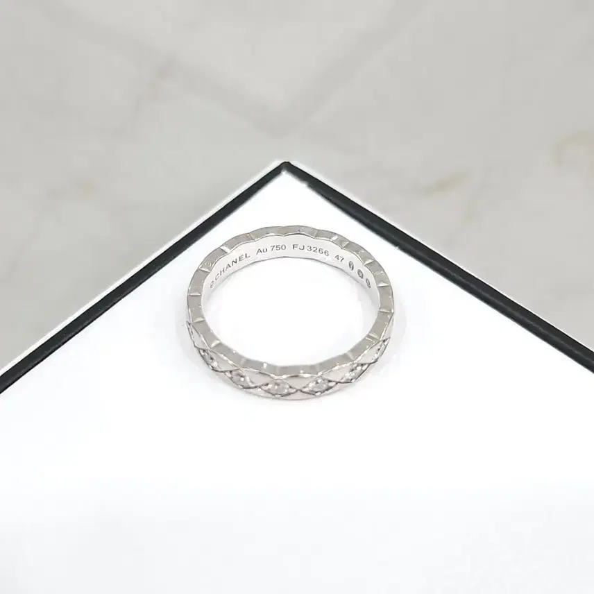 샤넬 다이아 코코크러쉬 18K 화이트골드 링 47호 J11871 사진 3