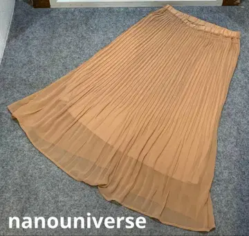 나노 유니버스 무릎 기장 플리츠 스커트