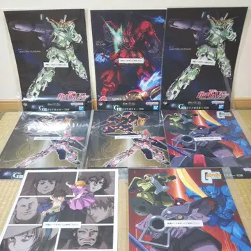 [ 8장 세트 ] 제일복권 기동전사 건담 G상 클리어 포스터 사자비