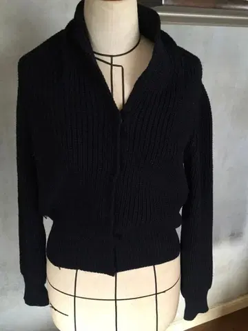 질 샌더 니트 가디건 블루종 S 다크 네이비