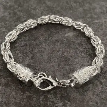 멕시칸 주얼리 실버 925 체인 팔찌 럭셔리