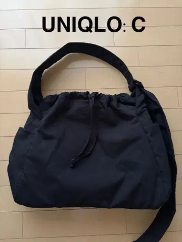 새상품 UNIQLO C 유니클로 소프트 퍼피 숄더백 블랙