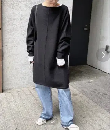 스픽 앤 스팬 융모 원피스 울 블랙 2023FW