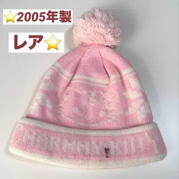 [ 레어 ] 챠미키티 CHARMMY KITTY 니트 모자 헤이세이 레트로