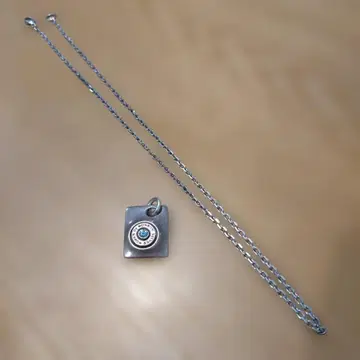 닥터몬로 실버 펜던트 목걸이 925 블루토파즈