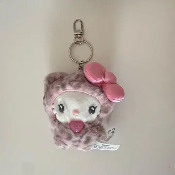 미사용 새상품 산리오 갸루곰 키티 키링 레오파드 무늬 핑크
