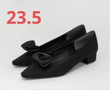 [ 새상품 ] 란다 2WAY 로즈 모티브 플랫 펌프스