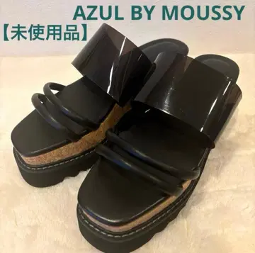 AZUL BY MOUSSY 블랙 통굽 샌들