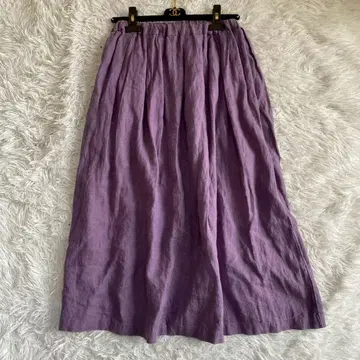 fog linen work 린넨 100% 허리밴딩 롱 스커트