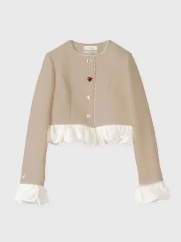 [기간 한정 가격 인하] eimy 하트 비쥬 버튼 Attached 자켓