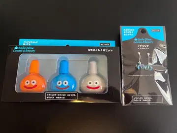 [드래곤 퀘스트] 슬라임 모티브 3색 네일 & 슬라임 귀찌 세트