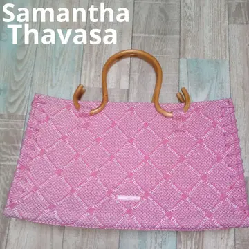 Samantha Thavasa 토트백 사만다 타바사 우드 핸들