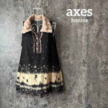 507 axes 엑시즈팜 페어리 니트탑 옷깃 퍼