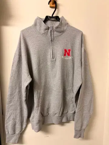 Champion 하프 지퍼 맨투맨 XXL 네브라스카 칼리지 로고