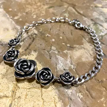 팔찌 실버 925 키헤이 로즈 체인 실버 빈티지