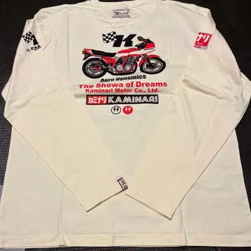 [택 포함] 카미나리 KMLT-198 2XL 화이트 긴팔 티셔츠