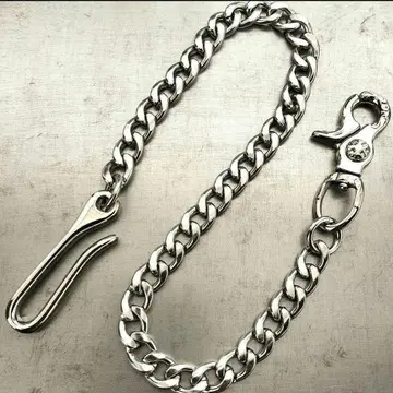 스테인리스 놋쇠 키헤이 지갑 체인 12mm 빈티지 실버