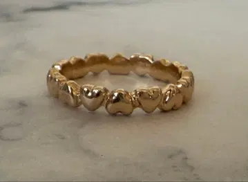 H.P. 프랑스 통통 하트 모양 골드톤 반지 19호 레어 사이즈