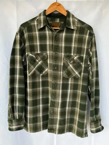 ST. JOHN'S BAY 그린 체크 셔츠 M 사이즈