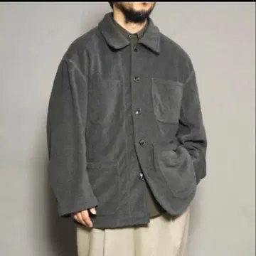 Yoko Sakamoto 그레이 커버올 폴라테크 플리스