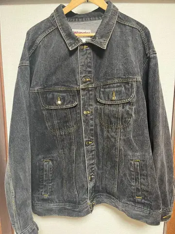 [레어] Wrangler 선염 블랙 데님 자켓 2XL