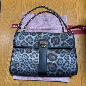 이타리야 레오파드 무늬 핸드백