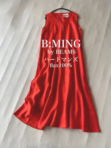 B:MING by BEAMS 하드맨즈 flax 린넨 100% 롱 원피스