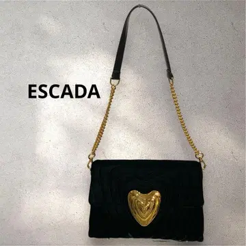 ESCADA 하트 모티브 골드 플레이트 숄더백