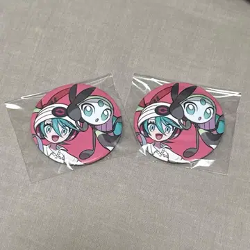 포케미쿠 라이브 포켓몬 하츠네 미쿠 캔뱃지 멜로엣타 에스퍼 2개 세트