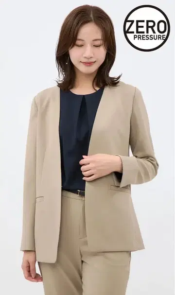아오야마 양복 제로 프레셔 수트 V 칼라 자켓 베이지 M 사이즈