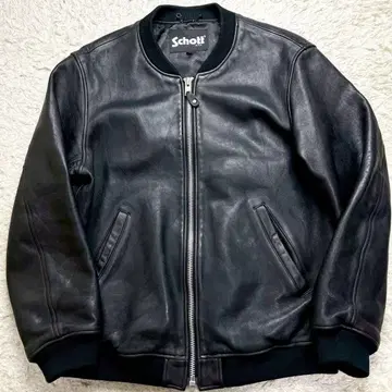 XL 사이즈 / 새상품급 SCHOTT 바워리 MA-1 가죽 자켓 블랙