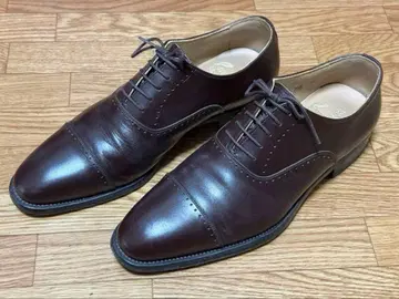 스코치 그레인 다크 브라운 스트레이트 팁