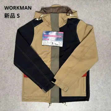 새상품 [ WORKMAN ] 발수 마운틴 후드티 베이지 x 네이비 S