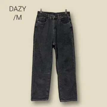 3009 [ DAZY ] 블랙 데님 스트레이트 청바지 M SHEIN