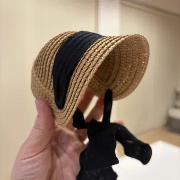 네오 브라이스 아이시 인형 스트로우 햇 모자 블랙 리본 포함