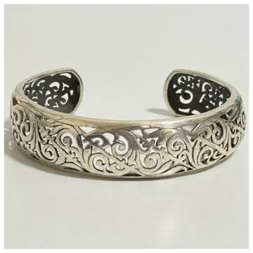 실버 925 시스루 당초 무늬 아라베스크 디자인 뱅글