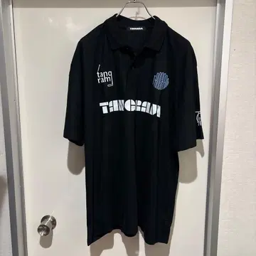 TANGRAM 블랙 피케 셔츠 XXL 사이즈