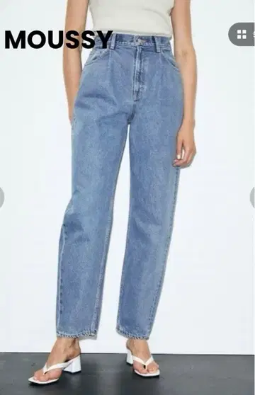 MOUSSY 하이웨스트 스트레이트 데님