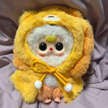 곰 후드 부착 봉제 인형 baby three