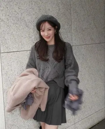 cocodeal 하트 무늬 니트